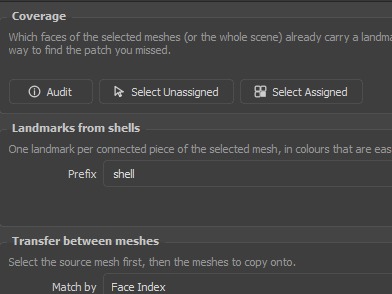 The Coverage panel, with Audit, Select Unassigned and Select Assigned.